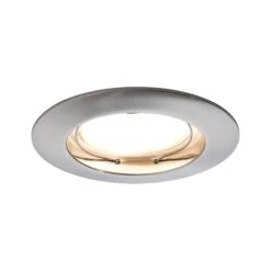 Paulmann Premium LED Einbauleuchte Coin IP44 Rund 79mm Coin 3x6,8W 3x430lm 230V 2700K Eisen Gebürstet/Satin