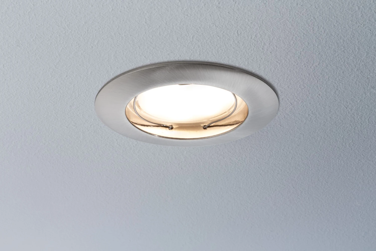 Paulmann Premium LED Einbauleuchte Coin IP44 Rund 79mm Coin 3x6,8W 3x430lm 230V 2700K Eisen Gebürstet/Satin - Image 3