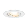 Paulmann LED Einbauleuchte Nova Plus Einzelleuchte Schwenkbar IP65 Rund 93mm 30° GU10 7W 460lm 230V Dimmbar 2700K Weiß Matt