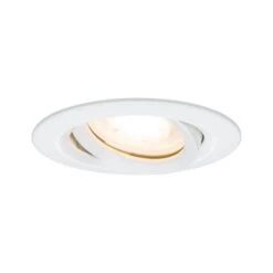 Paulmann LED Einbauleuchte Nova Plus Einzelleuchte Schwenkbar IP65 Rund 93mm 30° GU10 7W 460lm 230V Dimmbar 2700K Weiß Matt