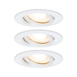 Paulmann LED Einbauleuchte Nova Plus Basisset Schwenkbar IP65 Rund 93mm 30° GU10 3x7W 3x460lm 230V Dimmbar 2700K Weiß Matt