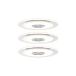 Paulmann Premium LED Einbauleuchte Whirl Basisset Rund 120mm 3x4,9W 3x180lm 230V Dimmbar 3000K Alu Gedreht/Satin