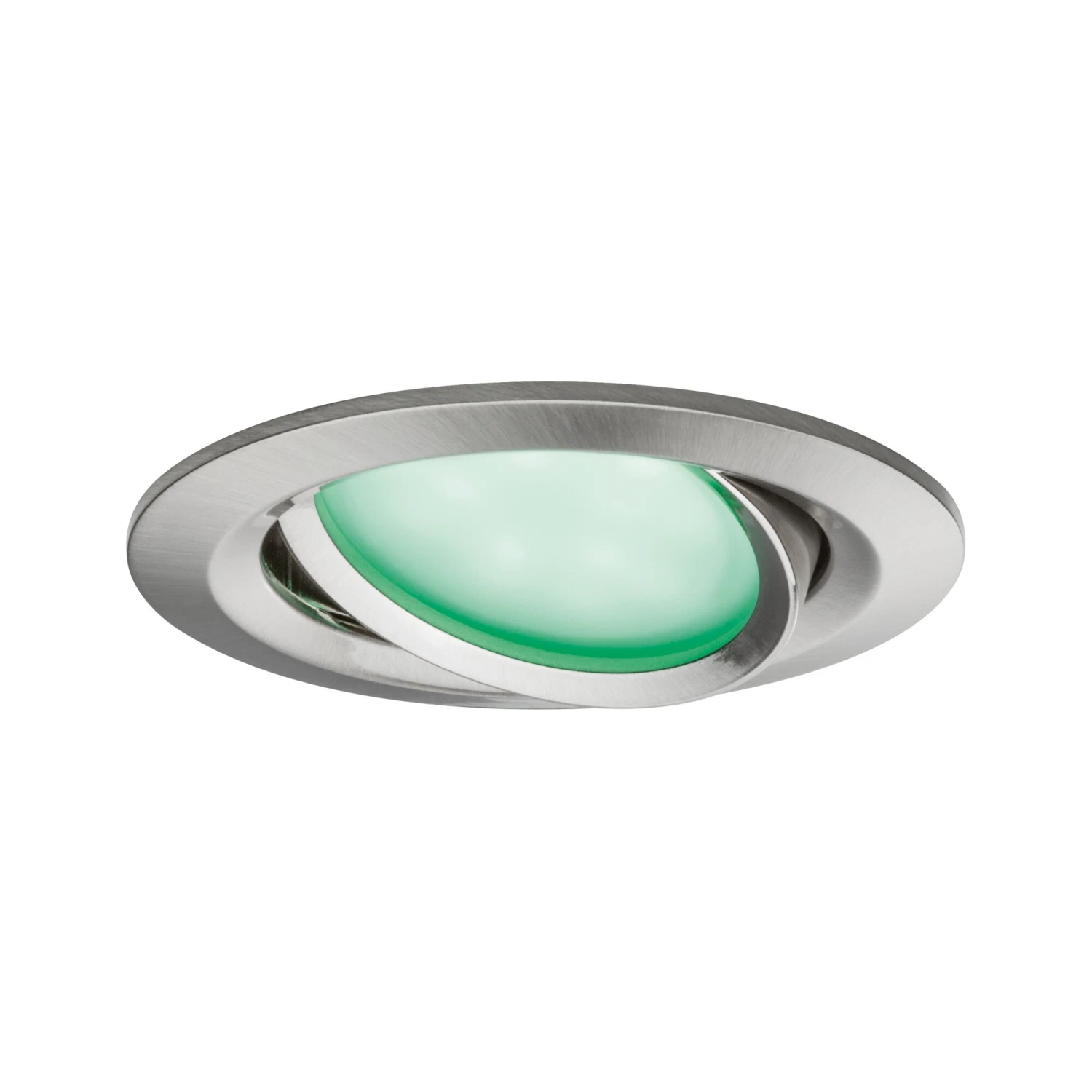 Paulmann LED Einbauleuchte Smart Home Zigbee 3.0 Nova Plus Coin Basisset Schwenkbar Rund 84mm 50° Coin 3x5,2W 3x400lm 230V Dimmbar RGBW Eisen Gebürstet - Image 4