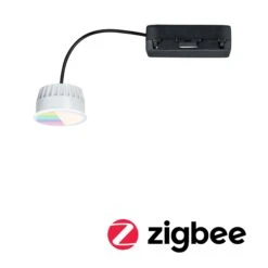 Paulmann LED Modul Einbauleuchte Smart Home Zigbee 3.0 RGBW Coin Rund 50mm Coin 5,2W 400lm 230V Dimmbar RGBW Satin