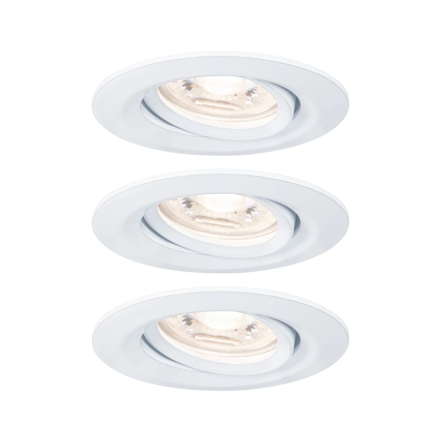 Paulmann LED Einbauleuchte Easy Dim Nova Mini Plus Coin Basisset Schwenkbar Rund 66mm 15° Coin 3x4,2W 3x300lm 230V Dimmbar 2700K Weiß Matt - Image 3