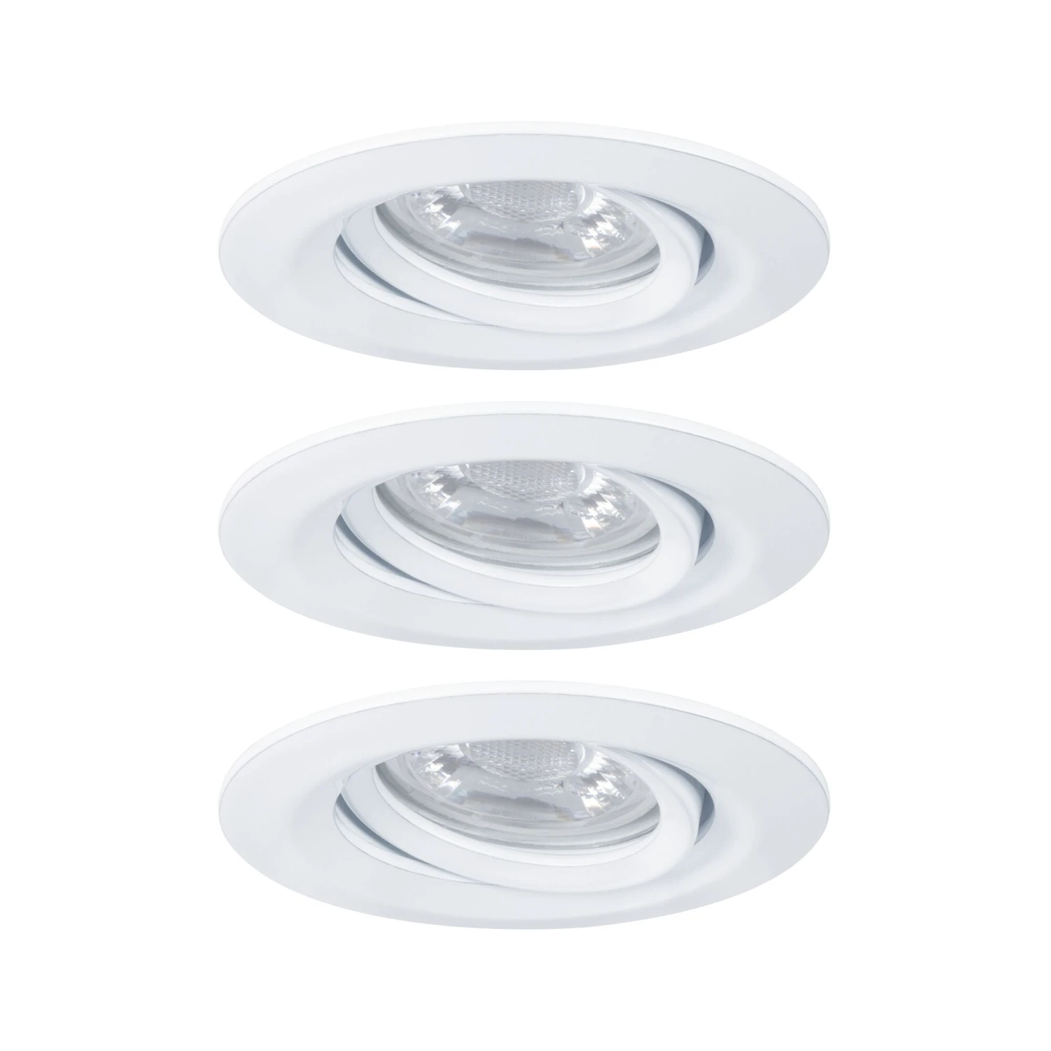 Paulmann LED Einbauleuchte Easy Dim Nova Mini Plus Coin Basisset Schwenkbar Rund 66mm 15° Coin 3x4,2W 3x300lm 230V Dimmbar 2700K Weiß Matt - Image 7