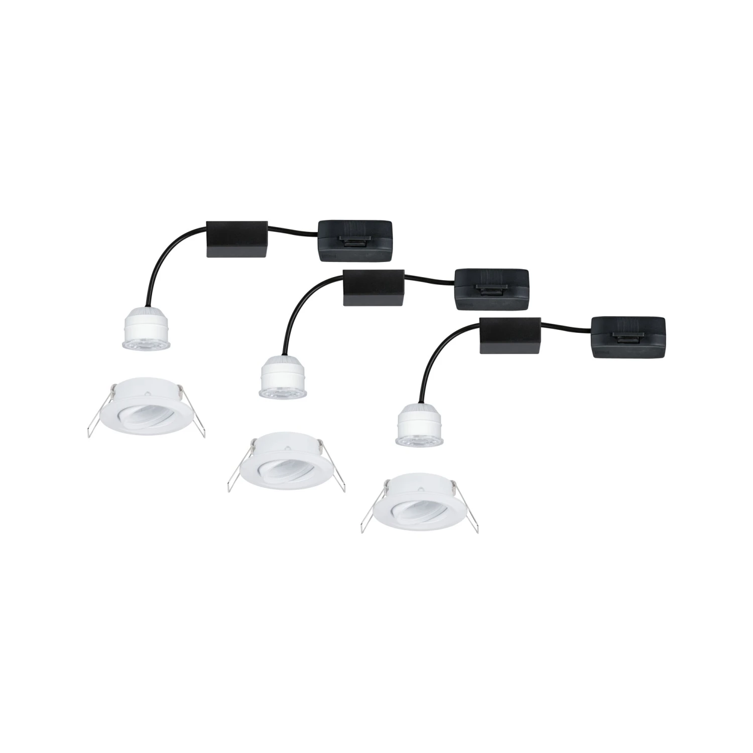 Paulmann LED Einbauleuchte Easy Dim Nova Mini Plus Coin Basisset Schwenkbar Rund 66mm 15° Coin 3x4,2W 3x300lm 230V Dimmbar 2700K Weiß Matt - Image 8