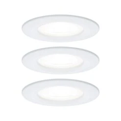 Paulmann LED Einbauleuchte Nova Basisset Starr IP44 Rund 78mm GU10 3x6,5W 3x470lm 230V 4000K Weiß Matt