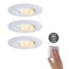Paulmann LED Einbauleuchte Calla 3er-Set Schwenkbar IP65 Rund 90mm 30° 5,5W 400lm 230V White Switch Weiß