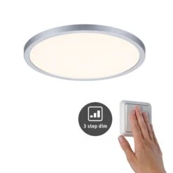 Paulmann VariFit LED Einbaupanel 3-Step-Dim Areo IP44 Rund 230mm 16W 1400lm 3000K Chrom Dimmbar