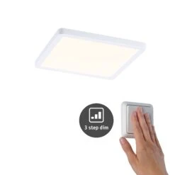 Paulmann VariFit LED Einbaupanel 3-Step-Dim Areo IP44 Eckig 175x175mm 13W 1200lm 3000K Weiß Dimmbar