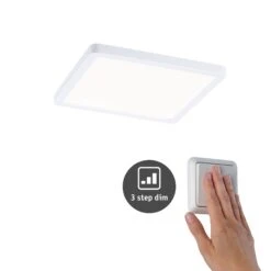 Paulmann VariFit LED Einbaupanel 3-Step-Dim Areo IP44 Eckig 175x175mm 13W 1200lm 4000K Weiß Dimmbar