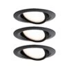 Paulmann LED Einbauleuchte Nova Plus Coin Basisset Schwenkbar Rund 84mm 50° Coin 3x6W 3x470lm 230V Dimmbar 2700K Schwarz Matt