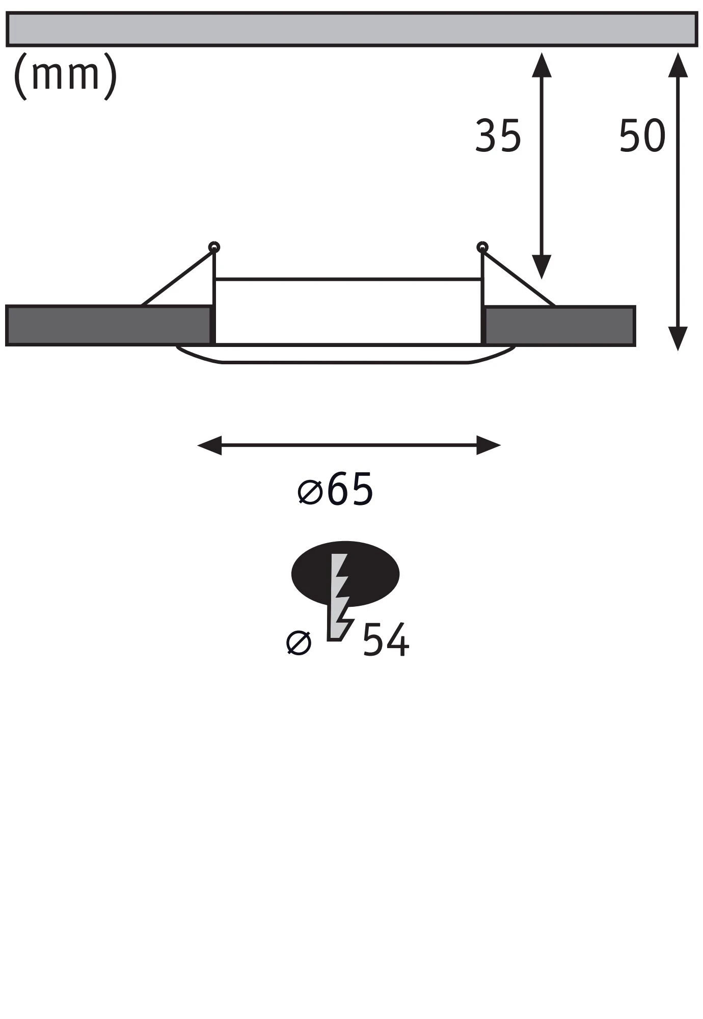 Paulmann LED Einbauleuchte Nova Mini Coin Basisset Starr Rund 66mm Coin 3x4W 3x310lm 230V 2700K Schwarz Matt - Image 3