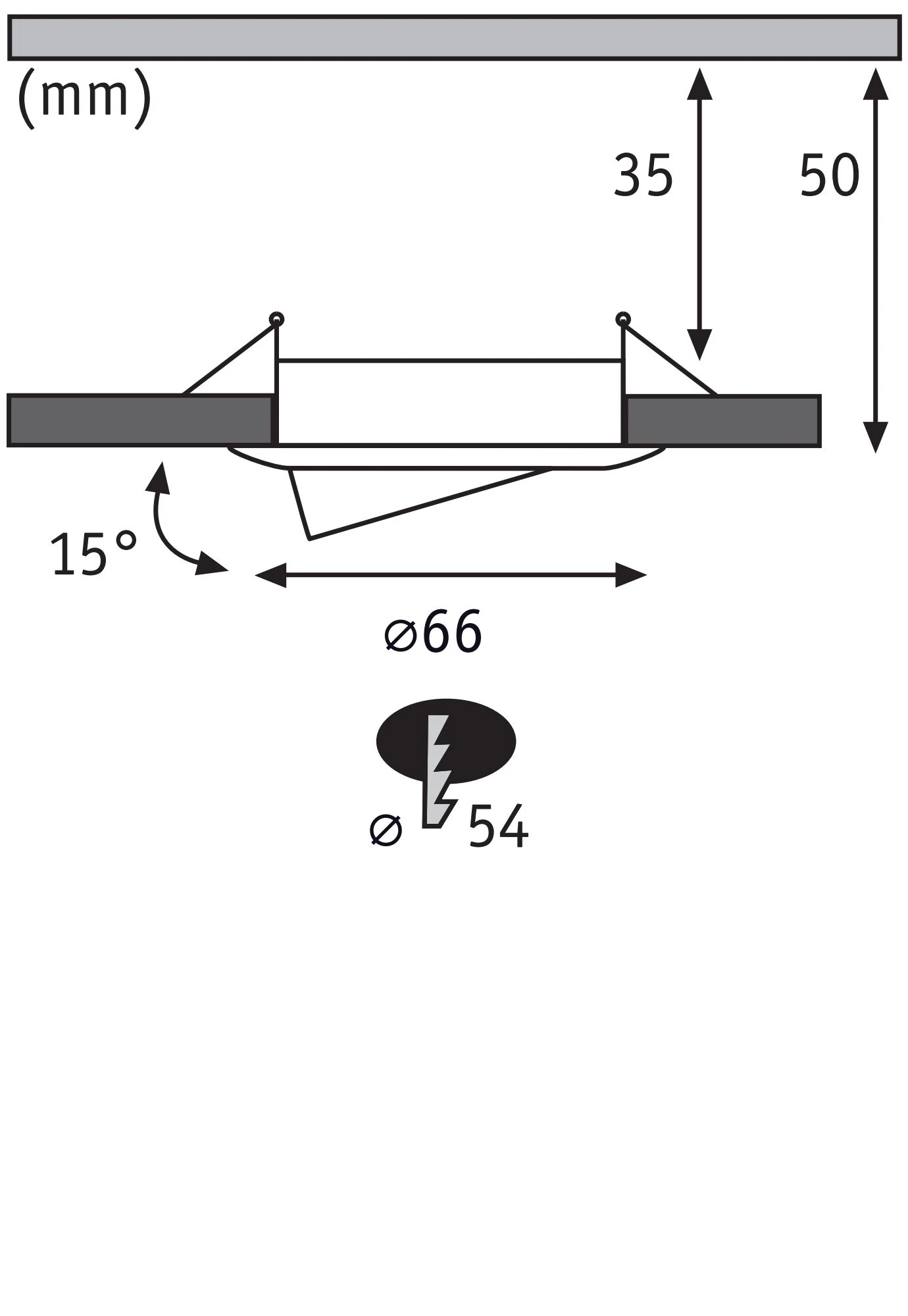 Paulmann LED Einbauleuchte Easy Dim Nova Mini Plus Coin Basisset Schwenkbar Rund 66mm 15° Coin 3x4W 3x310lm 230V 2700K Schwarz Matt - Image 3