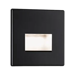 Paulmann LED Wandeinbauleuchte Edge Quadro Eckig 80x5mm 1,2W 50lm 230V 2700K Schwarz Matt