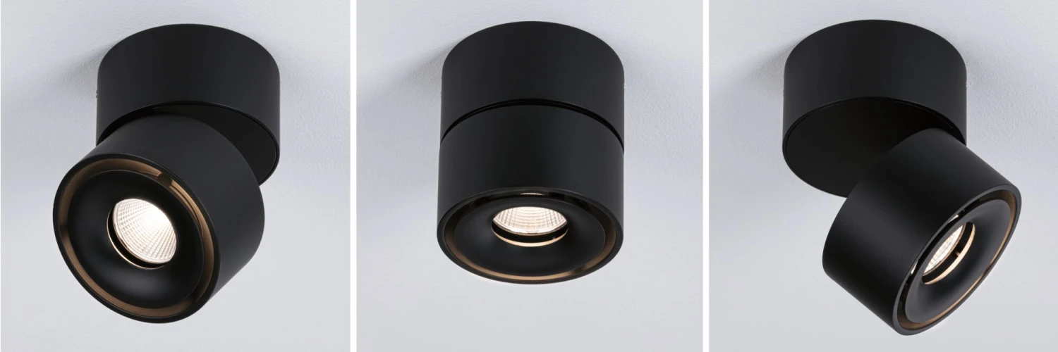 Paulmann LED Deckenleuchte Spircle 78mm 8W 550lm 230V 3000K Schwarz Matt - Image 4