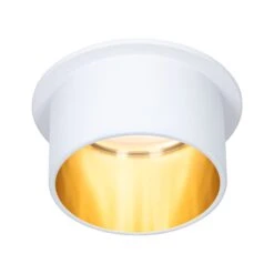 Paulmann LED Einbauleuchte 3-Step-Dim Gil Coin IP44 Rund 68mm Coin 6W 470lm 230V Dimmbar 2700K Weiß Matt/Gold