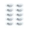 Paulmann Einbauleuchte Base Basisset Schwenkbar Rund 90mm 20° GU10 Max. 10W 230V Dimmbar Weiß