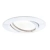 Paulmann LED Einbauleuchte Base Einzelleuchte Schwenkbar Rund 90mm 20° GU10 5W 350lm 230V 3000K Weiß