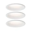 Paulmann LED Einbauleuchte Cymbal Coin Basisset IP44 Rund 77mm Coin 3x6,7W 3x430lm 230V Dimmbar 2700K Weiß Matt