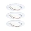 Paulmann LED Einbauleuchte Base Basisset Schwenkbar Rund 90mm 20° GU10 3x5W 3x350lm 230V 3000K Weiß
