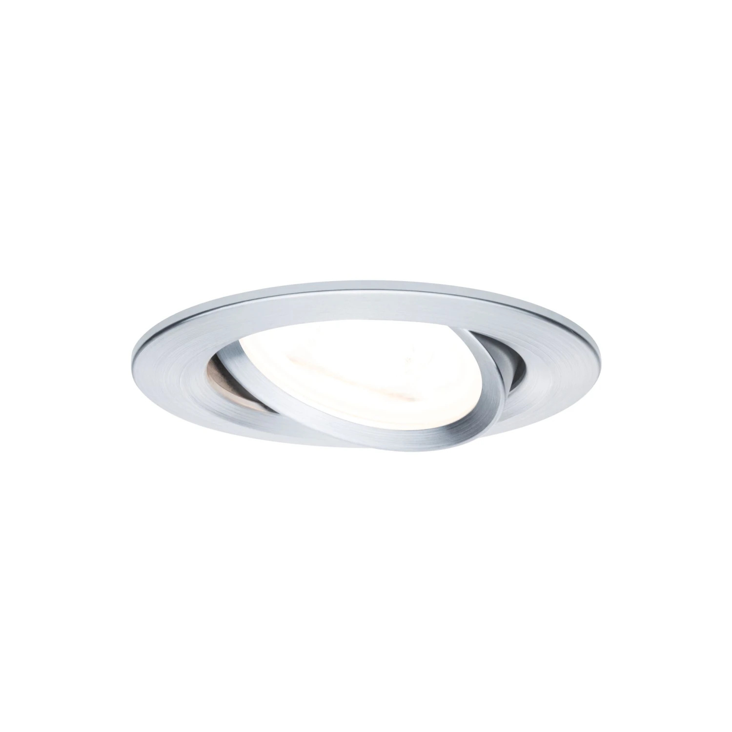 Paulmann LED Einbauleuchte Nova Basisset Schwenkbar Rund 84mm 50° GU10 3x6,5W 3x460lm 230V 2700K Alu Gedreht - Image 5