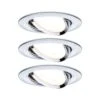 Paulmann LED Einbauleuchte Nova Basisset Schwenkbar Rund 84mm 50° GU10 3x6,5W 3x460lm 230V 2700K Chrom
