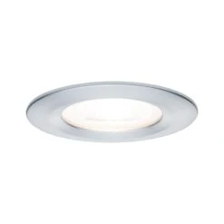 Paulmann LED Einbauleuchte Nova Starr IP44 Rund 78mm GU10 6,5W 460lm 230V 2700K Alu Gedreht