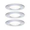 Paulmann LED Einbauleuchte Nova Basisset Starr IP44 Rund 78mm GU10 3x6,5W 3x460lm 230V 2700K Alu Gedreht