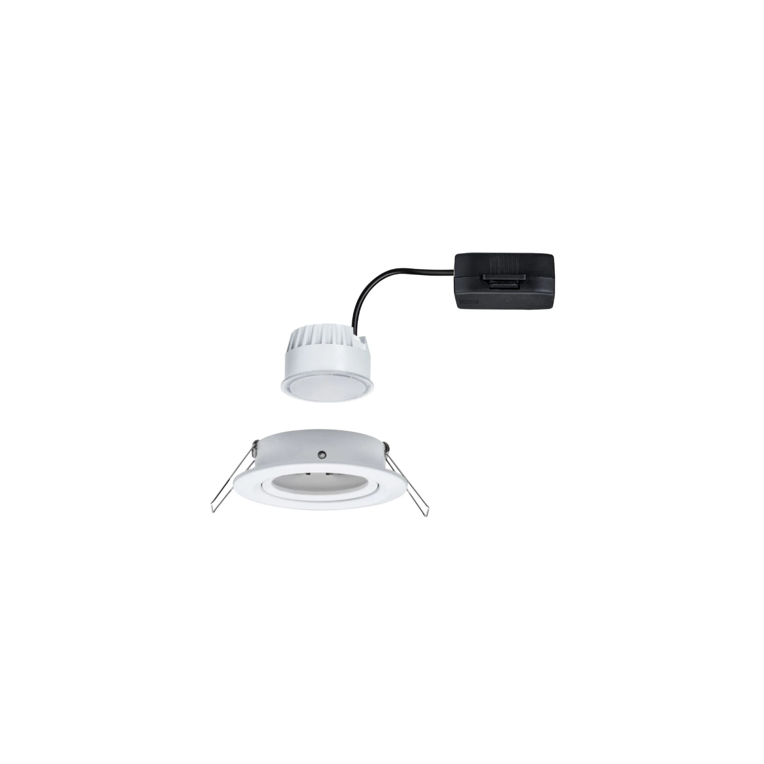 Paulmann LED Einbauleuchte Nova Coin Einzelleuchte Schwenkbar Rund 84mm 50° Coin 6W 470lm 230V 2700K Weiß Matt - Image 5