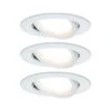 Paulmann LED Einbauleuchte Nova Coin Basisset Schwenkbar Rund 84mm 50° Coin 3x6W 3x470lm 230V 2700K Weiß Matt
