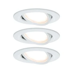 Paulmann LED Einbauleuchte Nova Coin Basisset Schwenkbar Rund 84mm 50° Coin 3x6W 3x470lm 230V 2700K Weiß Matt