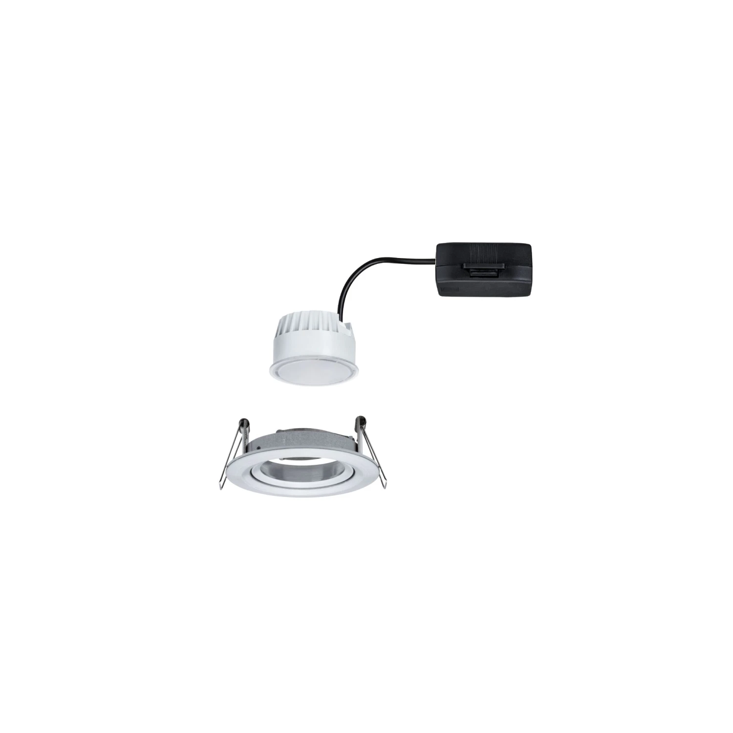 Paulmann LED Einbauleuchte Nova Coin Einzelleuchte Schwenkbar Rund 84mm 50° Coin 6W 470lm 230V 2700K Alu Gedreht - Image 5