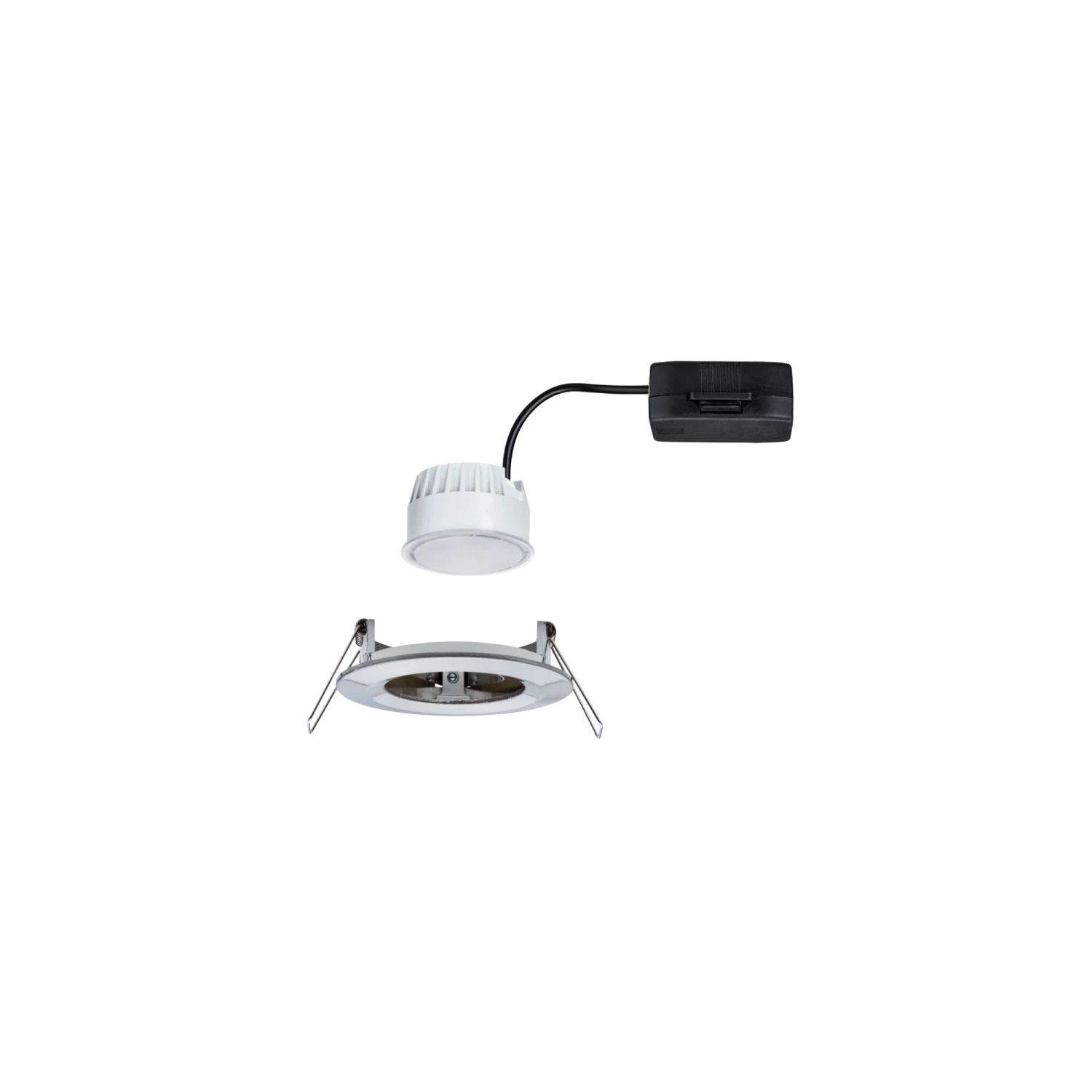 Paulmann LED Einbauleuchte Nova Coin Einzelleuchte Starr IP44 Rund 78mm Coin 6W 470lm 230V 2700K Eisen Gebürstet - Image 6