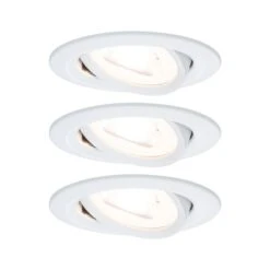 Paulmann LED Einbauleuchte 3-Step-Dim Nova Basisset Schwenkbar Rund 84mm 50° GU10 3x6,5W 3x460lm 230V Dimmbar 2700K Weiß Matt
