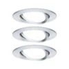 Paulmann LED Einbauleuchte 3-Step-Dim Nova Basisset Schwenkbar Rund 84mm 50° GU10 3x6,5W 3x460lm 230V Dimmbar 2700K Alu Gedreht