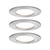 Paulmann LED Einbauleuchte 3-Step-Dim Nova Basisset Starr IP44 Rund 78mm GU10 3x6,5W 3x460lm 230V Dimmbar 2700K Eisen Gebürstet