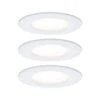 Paulmann LED Einbauleuchte 3-Step-Dim Nova Basisset Starr IP44 Rund 78mm GU10 3x6,5W 3x460lm 230V Dimmbar 2700K Weiß Matt