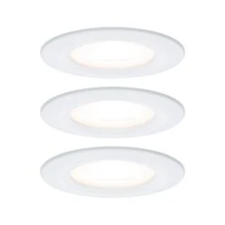 Paulmann LED Einbauleuchte 3-Step-Dim Nova Basisset Starr IP44 Rund 78mm GU10 3x6,5W 3x460lm 230V Dimmbar 2700K Weiß Matt