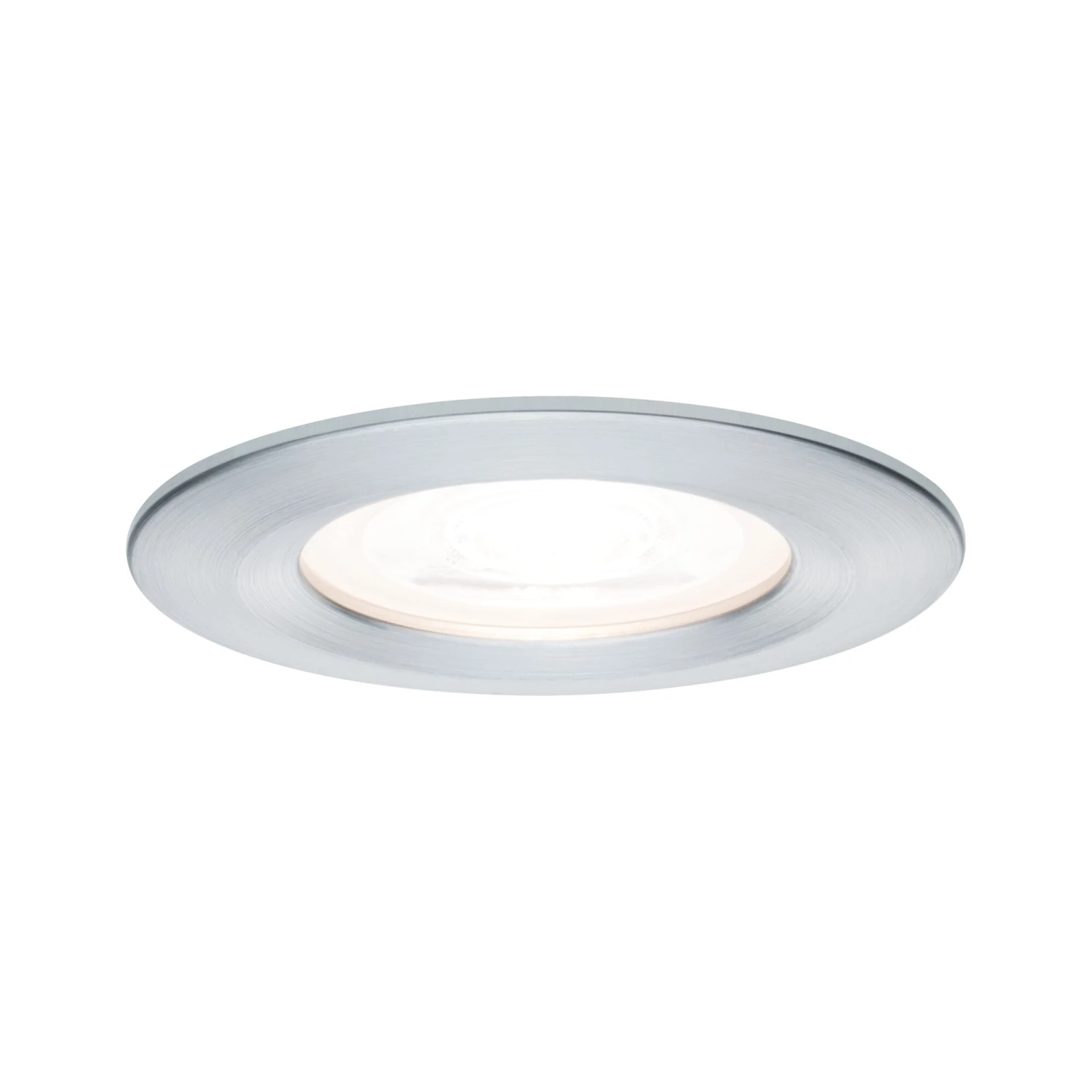 Paulmann LED Einbauleuchte 3-Step-Dim Nova IP44 Rund 78mm GU10 6,5W 460lm 230V Dimmbar 2700K Alu Gedreht