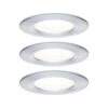 Paulmann LED Einbauleuchte 3-Step-Dim Nova Basisset Starr IP44 Rund 78mm GU10 3x6,5W 3x460lm 230V Dimmbar 2700K Alu Gedreht