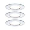 Paulmann LED Einbauleuchte 3-Step-Dim Nova Basisset Starr IP44 Rund 78mm GU10 3x6,5W 3x460lm 230V Dimmbar 2700K Chrom