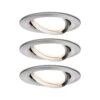 Paulmann LED Einbauleuchte 3-Step-Dim Nova Coin Basisset Schwenkbar Rund 84mm 50° Coin 3x6W 3x470lm 230V Dimmbar 2700K Eisen Gebürstet