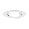 Paulmann LED Einbauleuchte 3-Step-Dim Nova Coin Schwenkbar Rund 84mm 50° Coin 6W 470lm 230V Dimmbar 2700K Weiß Matt