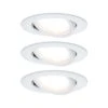 Paulmann LED Einbauleuchte 3-Step-Dim Nova Coin Basisset Schwenkbar Rund 84mm 50° Coin 3x6W 3x470lm 230V Dimmbar 2700K Weiß Matt