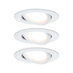 Paulmann LED Einbauleuchte 3-Step-Dim Nova Coin Basisset Schwenkbar Rund 84mm 50° Coin 3x6W 3x470lm 230V Dimmbar 2700K Weiß Matt