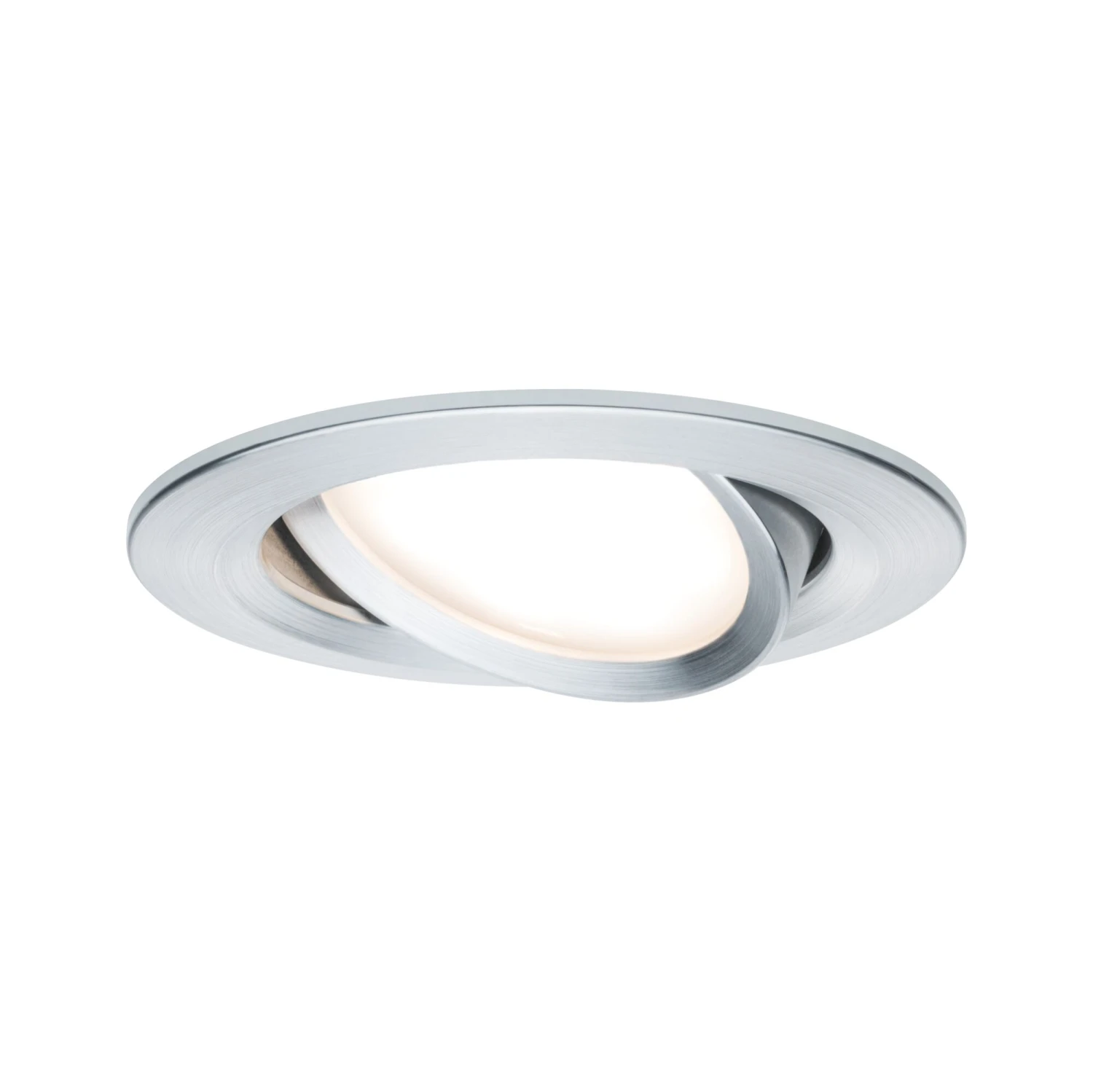 Paulmann LED Einbauleuchte 3-Step-Dim Nova Coin Schwenkbar Rund 84mm 50° Coin 6W 470lm 230V Dimmbar 2700K Alu Gedreht