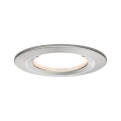 Paulmann LED Einbauleuchte 3-Step-Dim Nova Coin Starr IP44 Rund 78mm Coin 6W 470lm 230V Dimmbar 2700K Eisen Gebürstet