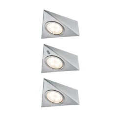 Paulmann LED Unterschrankleuchte Dreieck 3x2,8W 140x110mm 3x170lm 230/12V Eckig Eisen Gebürstet
